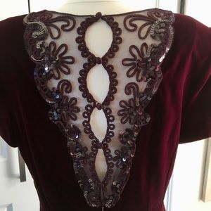 Maroon Velvet Dress size 12